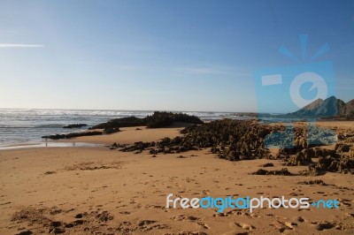 Beautiful Beach In Sagres Stock Photo