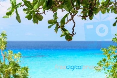 Beautiful Blue Sea At Koh Miang In Mu Koh Similan, Thailand Stock Photo