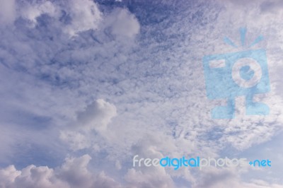 Beautiful Blue Sky With White Cloud Stock Photo