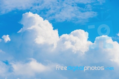 Beautiful Blue Sky With White Cloud Stock Photo