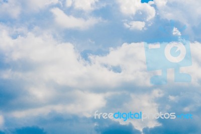 Beautiful Blue Sky With White Cloud Stock Photo