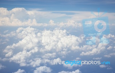 Beautiful Blue Sky With White Cloud Stock Photo