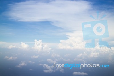 Beautiful Blue Sky With White Cloud Stock Photo