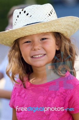 Beautiful Children Having Fun In The Park Stock Photo