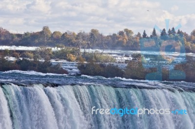 Beautiful Close Photo Of Amazing Niagara Waterfall Stock Photo