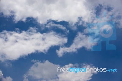 Beautiful Cloudy Sky Background Stock Photo