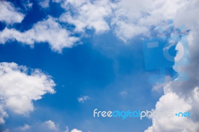 Beautiful Cloudy Sky Background Stock Photo