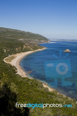 Beautiful Coastal Landscapes Of The Arrabida Region Stock Photo