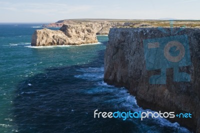 Beautiful  Coastline In Sagres Stock Photo