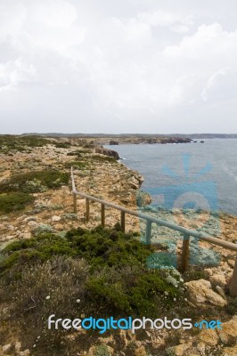 Beautiful Coastline Of Sagres Stock Photo