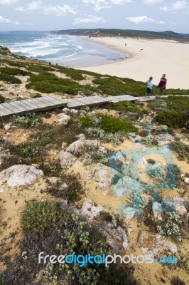 Beautiful Coastline Of Sagres Stock Photo