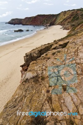 Beautiful Coastline Of Sagres Stock Photo