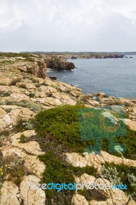 Beautiful Coastline Of Sagres Stock Photo