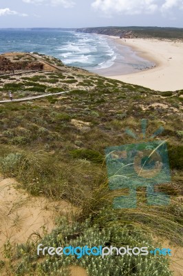 Beautiful Coastline Of Sagres Stock Photo