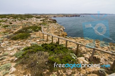 Beautiful Coastline Of Sagres Stock Photo