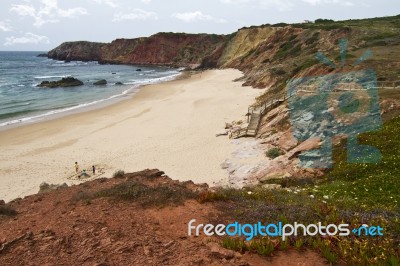 Beautiful Coastline Of Sagres Stock Photo