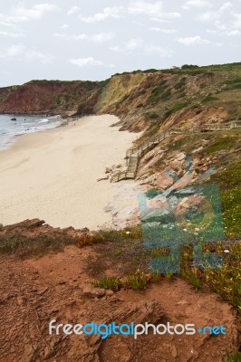 Beautiful Coastline Of Sagres Stock Photo