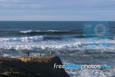 Beautiful Coastline Region Of Sagres, Located In Portugal Stock Photo