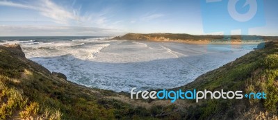 Beautiful Coastline Region Of Sagres, Located In Portugal Stock Photo