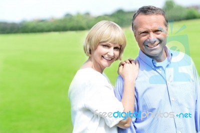 Beautiful Couple Enjoying Their Day Out Stock Photo