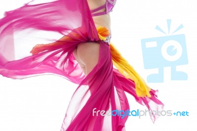 Beautiful Exotic Belly Dancer Woman Stock Photo