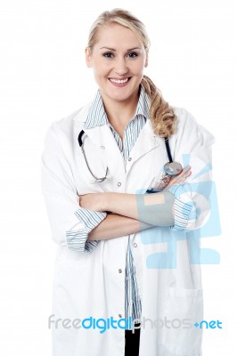 Beautiful Female Doctor Smiling Stock Photo