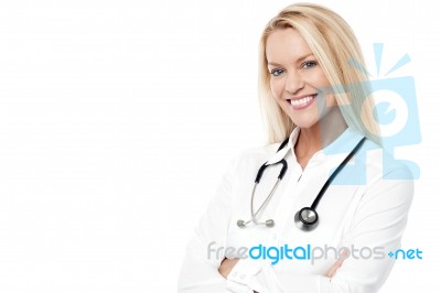 Beautiful Female Doctor Smiling Stock Photo