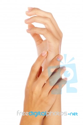 Beautiful Female Hands Stock Photo