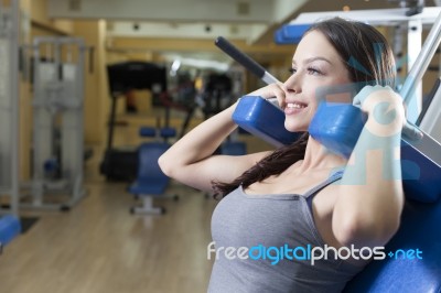 Beautiful Fit Women In The Gym Stock Photo