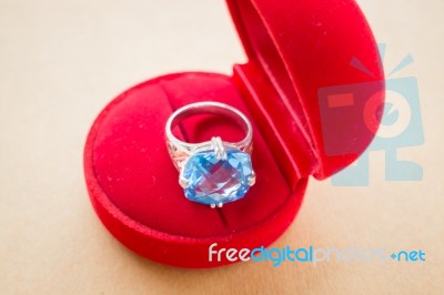 Beautiful Gem Stone Classic Jewellery Ring Stock Photo