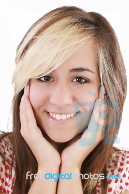 Beautiful Girl Smiling Stock Photo