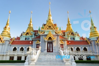 Beautiful Golden Pagoda Stock Photo