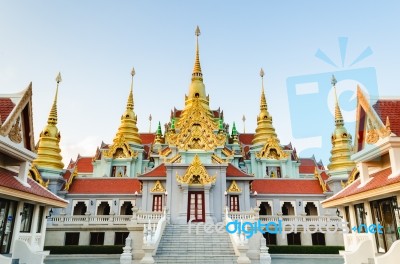 Beautiful Golden Pagoda Stock Photo