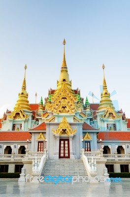 Beautiful Golden Pagoda Stock Photo