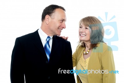 Beautiful Happy Senior Couple Stock Photo