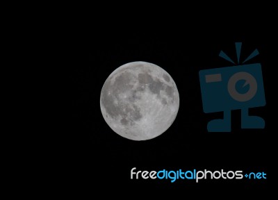 Beautiful Image Of A Full Moon Shining Brightly Stock Photo