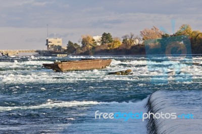 Beautiful Image With Amazing Powerful Niagara River Stock Photo