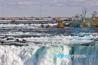 Beautiful Image With Amazing Powerful Niagara Waterfall Stock Photo