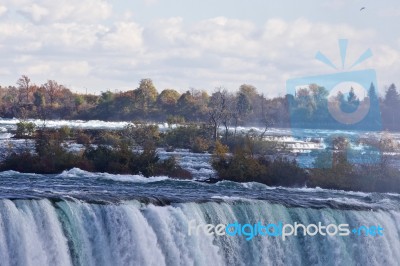 Beautiful Image With Amazing Powerful Niagara Waterfall Stock Photo