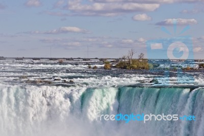 Beautiful Image With Amazing Powerful Niagara Waterfall Stock Photo