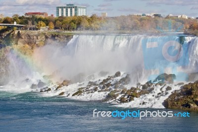 Beautiful Image With Amazing Powerful Niagara Waterfall Stock Photo