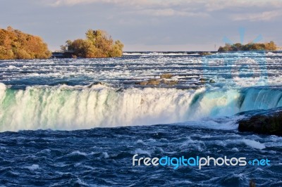 Beautiful Image With Amazing Powerful Niagara Waterfall Stock Photo