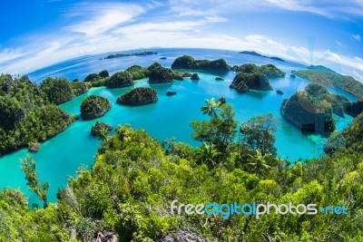 Beautiful Island In Raja Ampat Indonesia Stock Photo