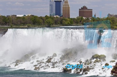 Beautiful Isolated Image Of The Amazing Niagara Waterfall Us Side Stock Photo