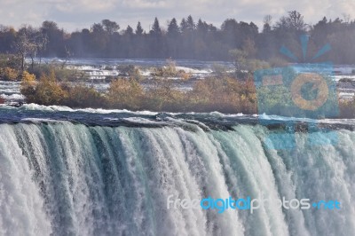 Beautiful Isolated Image With Amazing Powerful Niagara Waterfall… Stock Photo