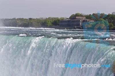 Beautiful Isolated Image With The Amazing Niagara Falls Canadian Side Stock Photo