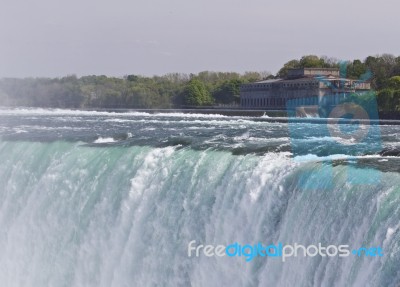 Beautiful Isolated Image With The Amazing Niagara Falls Canadian Side Stock Photo