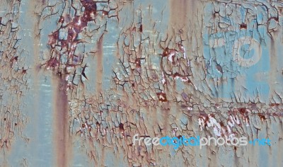 Beautiful Isolated Isolated Photo Of The Peeled Old Metal Wall Stock Photo