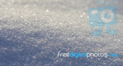 Beautiful Isolated Pattern Of A Sunny White Snow Stock Photo