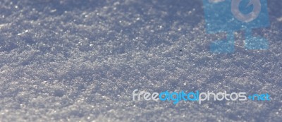 Beautiful Isolated Photo Of A Sunny White Snow Stock Photo